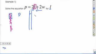 Literal Equations Example 1 [upl. by Durward]