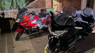 Honda GOLDWING DCT vs BMW k1600 race to the pub for dinner  Last one there pays [upl. by Gaston936]