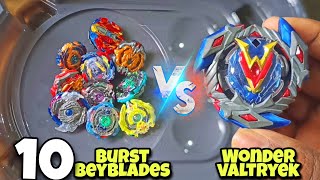 Wonder Valtreyk vs 10 BURST Beyblades fight  is valtryek best beyblade ever [upl. by Lang]