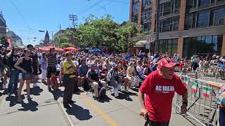 Europei di Calcio 2024 ItaliaAlbania in College Street a Toronto durante quotTaste of Little Italyquot [upl. by Farris203]