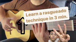 Rasgueado Technique Guitar Tutorial [upl. by Hazem]