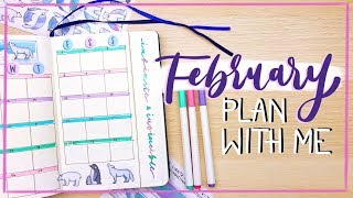 Plan With Me  February 2019 Bullet Journal Setup [upl. by Gelasias]