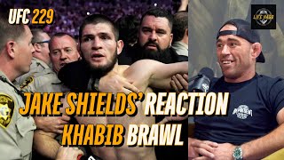 Jake Shields Reaction to the infamous Khabib Brawl ufc229 [upl. by Anaik]