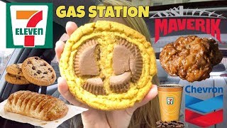 GAS STATION MUKBANG  DONUT PASTRY  COOKIES EATING SHOW [upl. by Ahsien]