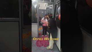 Office Me Swagat Ek Saal Baad shorts viralshort office welcome india [upl. by Nnaycart]