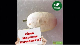 ESPAGUETIS DE CALABAZA CON SALSA DE CÁÑAMO  Cómo cocinar la calabaza espagueti Spaghetti Squash [upl. by Romy258]