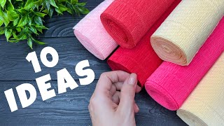 10 IDEAS 💥 Crepe Paper Decoration Ideas Crepe Paper Flowers [upl. by Ardnnek345]