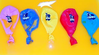 Making slime balloon popping asmr  funny balloon popping videos 4 [upl. by Bolten]