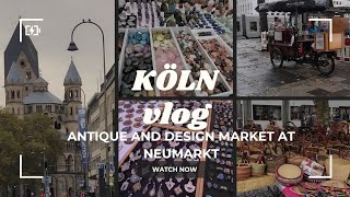 Cologne Köln Antique and Design Market at Neumarkt  Punjabi Speaking VLOG  Desi German Life 🇩🇪 [upl. by Gilson]