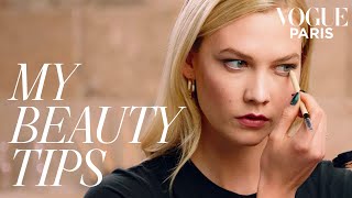 Karlie Klosss 3 minute day to night makeup  My Beauty Tips  Vogue Paris [upl. by Kurt]