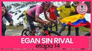 EGAN BERNAL VUELA EN EL ZONCOLÁN  etapa 14 giro de Italia 2021 [upl. by Nicholl656]