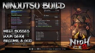 Nioh 2  Ninjutsu Build  Melt Everything with Kunai [upl. by Musette]