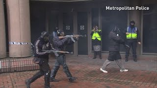 Met police hold terror training exercise in London [upl. by Sparhawk576]