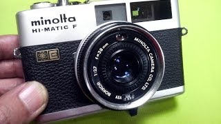 ミノルタ ハイマチックFの使い方 MINOLTA HIMATIC F How to use 1970s Rangefinder camera [upl. by Slavic]