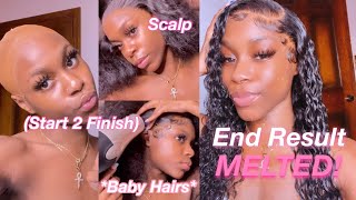 Start To Finish Deep Wave Frontal Wig Install Tutorial  Amanda Hair [upl. by Bikales]