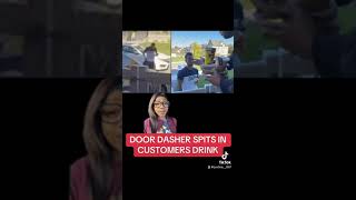 DOOR DASHER SPITS IN DRINK  CAUGHT ON CAMERA [upl. by Ignatius690]