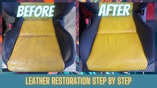 How To Restore Car Leather Seats  Honda Civic Jordan [upl. by Orelie]