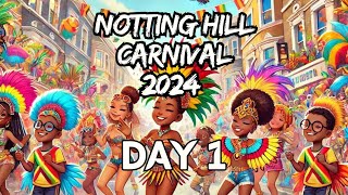 Day 1  London Notting Hill Carnival 2024  Sunday 25th August Parade  Caribbean Event  4K [upl. by Slavic]