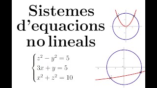 Sistemes dequacions No lineals 3x3  Part 1 [upl. by Annovoj43]