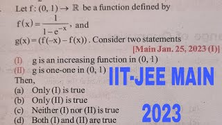 IITJEE MAIN 2023 PYQ AOD MONOTONIC FUNCTION [upl. by Arik]