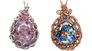 Easy Wire Wrapped Bezel Pendant Tutorial [upl. by Symer]