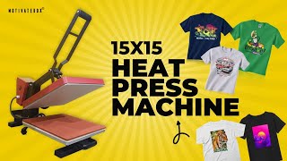 How to Use Heavy Duty 15x15 Heat Press Machine With Slideheatpressmachine tshirtprinting viral [upl. by Ayt252]