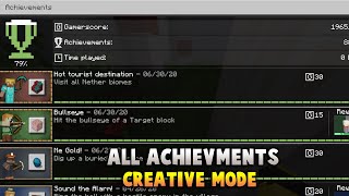 How To Get All The Achievements In Minecraft In CREATIVE MODE MCPE [upl. by Nnyltak]