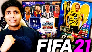 Opening IRL FOOTBALL PACKS to decide my FIFA 21 CAREER MODE Team [upl. by Balcke936]