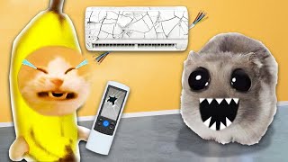 Banana Cats Vs Sad Hamsters Air Conditioner Disaster🐱 Baby Banana Cat Compilation  Cat MEME 😿 [upl. by Fonz1]