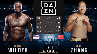 DEONTAY WILDER vs ZHILEI ZHANG FULL FIGHT [upl. by Nylodnarb]