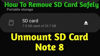 Cara melepas SD Card Samsung Note 8  How to Unmount SD Card and Remove it Safely on your Android [upl. by Amalbergas953]