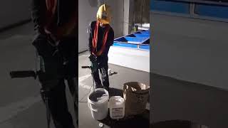 mixing Cementitious Waterproofing wet area [upl. by Arraeit]