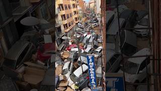 Devastating floods in eastern Spain spain flood cars [upl. by Anyahs]