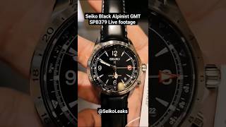 Seiko Black Alpinist GMT Prospex SPB379 Live footage seikopresage alpinist [upl. by Alfeus]