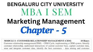 Marketing Management Chapter 5 notes  MBA I sem BCU [upl. by Vena]