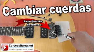 Como cambiar cuerdas guitarra eléctrica con puente flotante [upl. by Naquin]