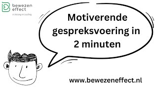 Motiverende gespreksvoering in 2 minuten animatie [upl. by Marti]