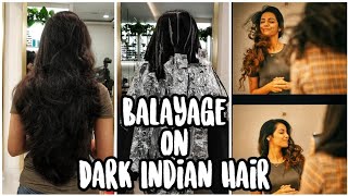 Balayage on Dark Black Indian Hair My Hair Trainsformation Harshala Patil [upl. by Maloy94]