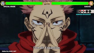 Sukuna vs Special Grade WITH HEALTHBARS  JUJUTSU KAISEN [upl. by Heise406]