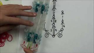 Lesson 10 quotRaindropsquot pattern Rainbow Loom® Bracelet [upl. by Dyke]