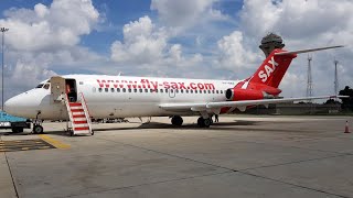 FlySAX DC914 5YSAZ Take Off from Nairobi [upl. by Maddox]