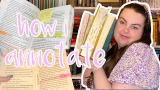 how i annotate my books 📚 🌸  tabbing highlighting and writing in my books [upl. by Brookner]