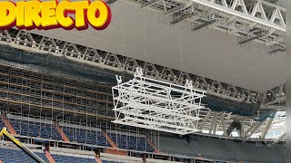 🔴 ¡ IZADO ESTRUCTURA VIDEOMARCADOR  🔴 Obras Santiago Bernabéu 🚧 [upl. by Rednasela]