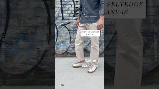 MADE HERE Ecru Selvedge Canvas jeans denim selvedge [upl. by Ellwood]