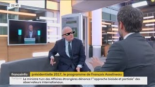 Asselineau sur France Info qui tente de le Décrédibiliser 170417 [upl. by Tnek647]