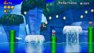 Sparkling Waters1 Waterspout Beach  All Star Coins New Super Mario Bros U Deluxe [upl. by Eleon316]