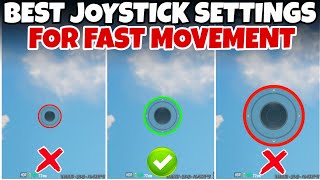 Bgmi best joystick settings for fast movement  bgmi best joystick size placement and sensitivity [upl. by Anirehtac]