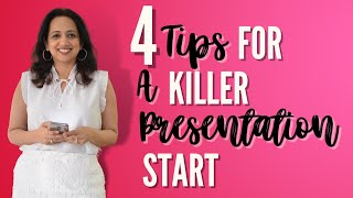 4 Effective Tips to Start Your Presentation  How to Start Your Presentation  She Means Business [upl. by Einahpetse]