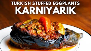 Turkish Stuffed Eggplants  How to make Karniyarik [upl. by Eltsryk374]