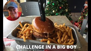 TRIPLE PATTY BURGER AND FRIES  Dawg Bowl Challenge  Big Boy Wyoming MI [upl. by Isiad]